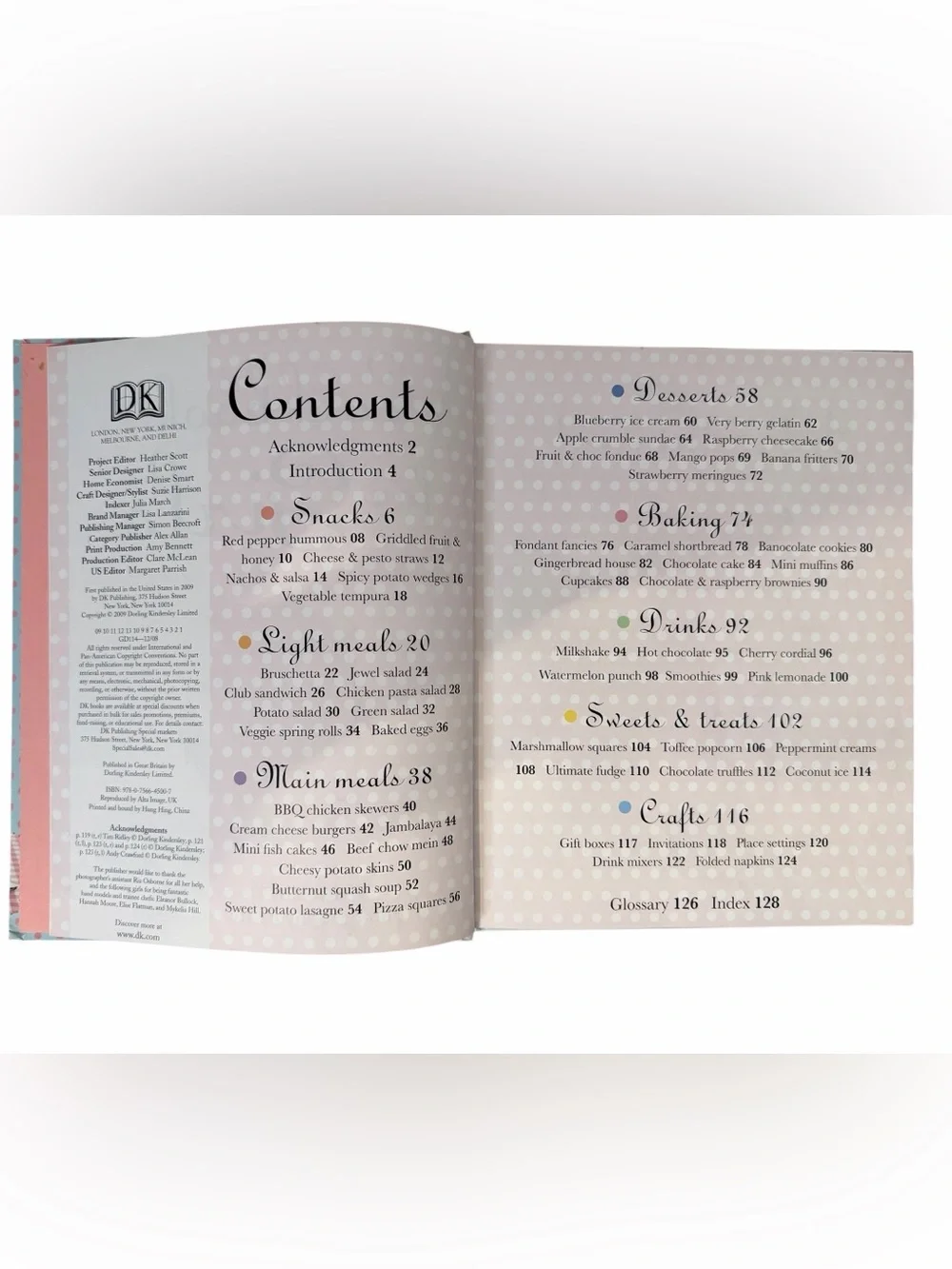 DK Hardback Cookbook for Girls with Over 45 Dishes to Make